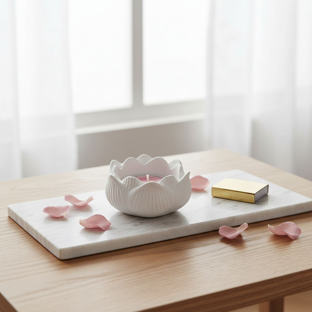 Lotusblume Teelichthalter