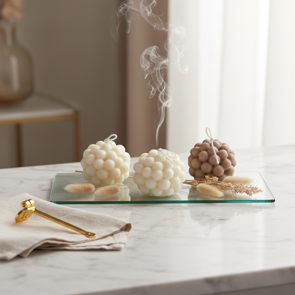 vegane Sojakerze Standkerze Duftkerze Bubble