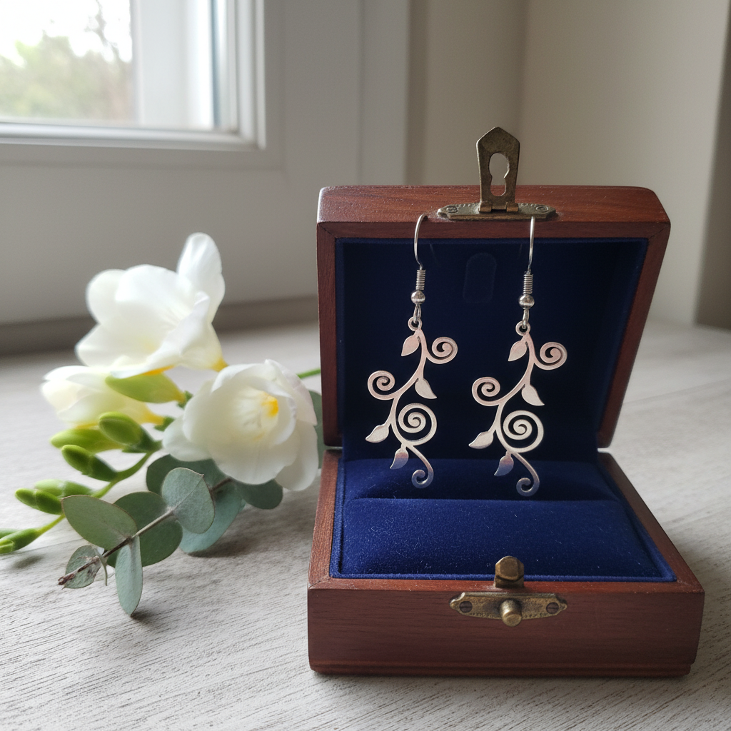 Silberfarbene Edelstahl Ohrringe