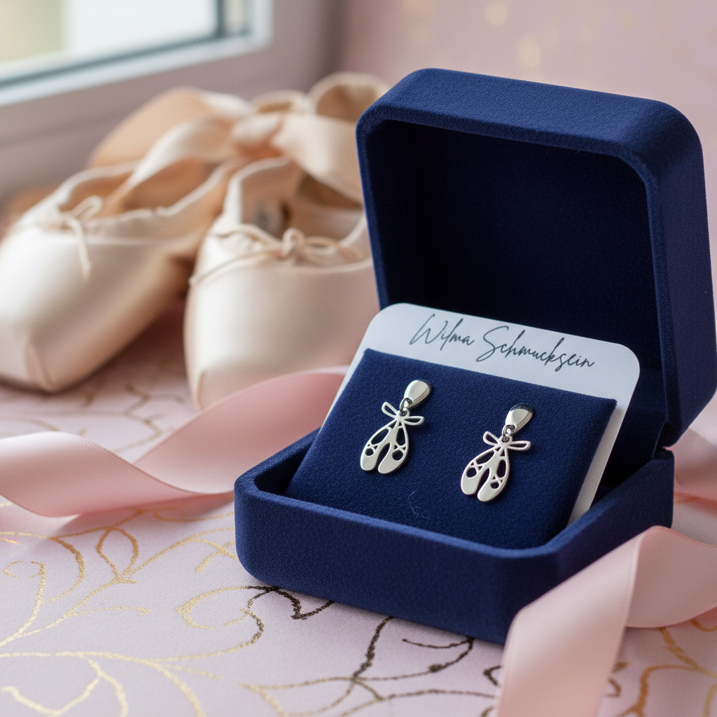 Ballettschuhe Edelstahl Ohrringe