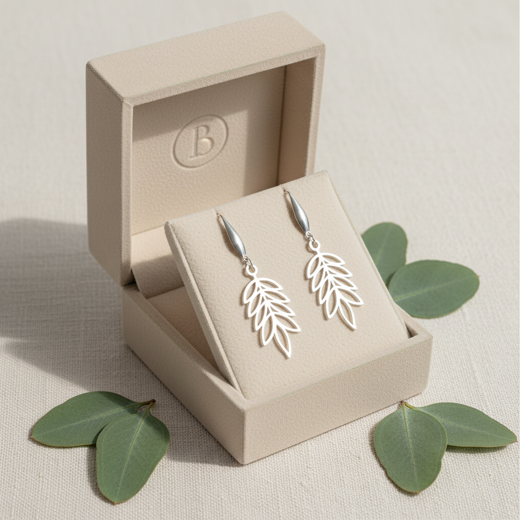 Silberfarbene Edelstahl Ohrringe