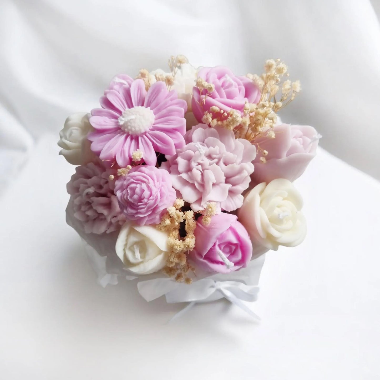 Blumenbouquet aus Kerzen