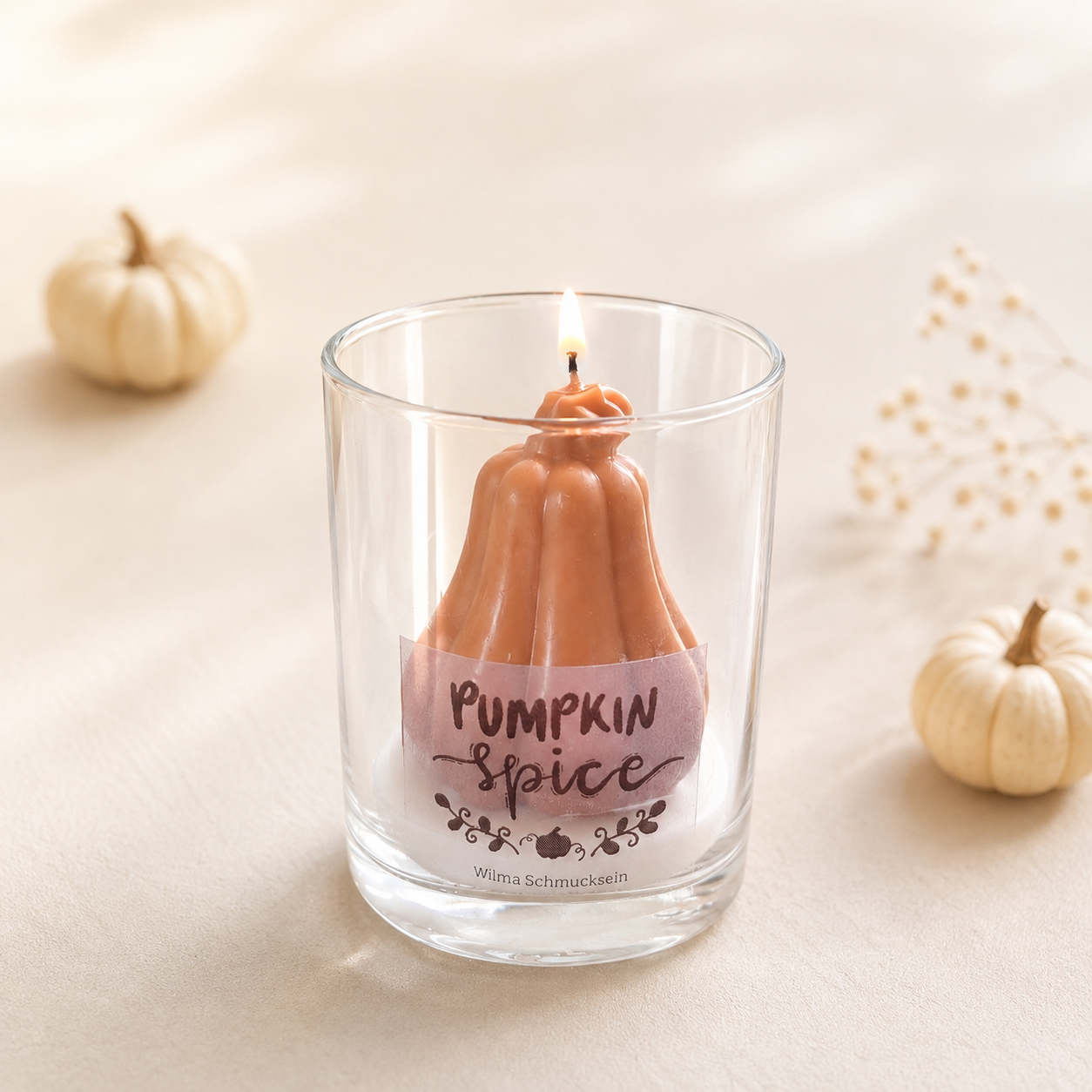 Kürbis Kerze Herbst