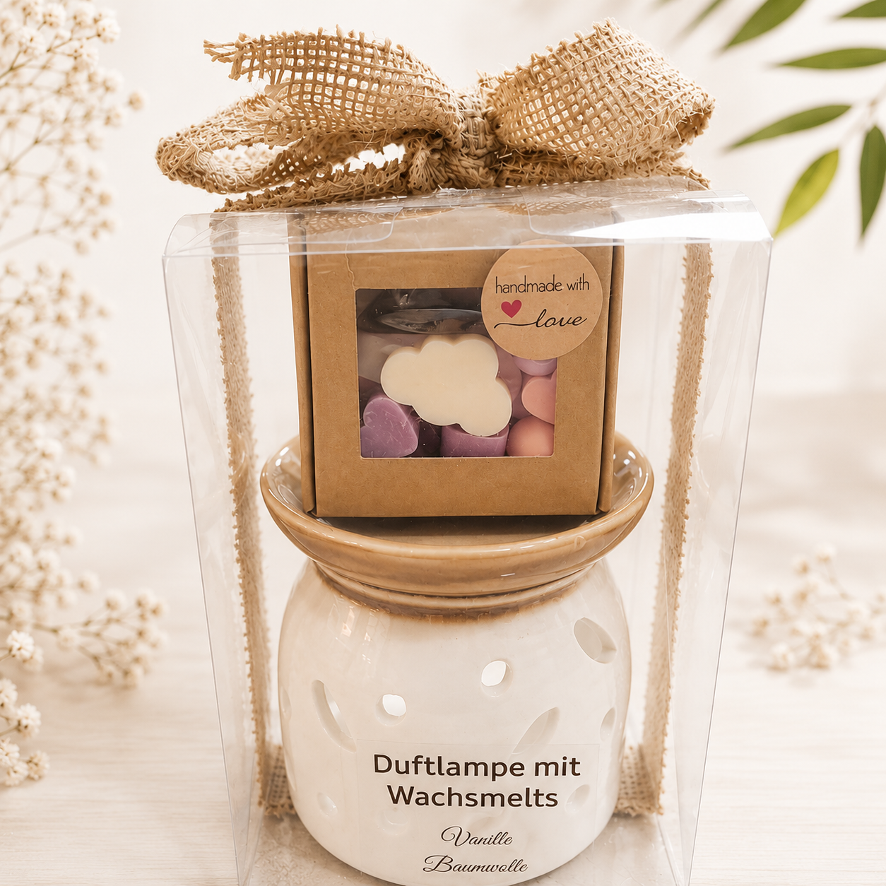Geschenkset Duftlampe mit Duft Wachsmelts