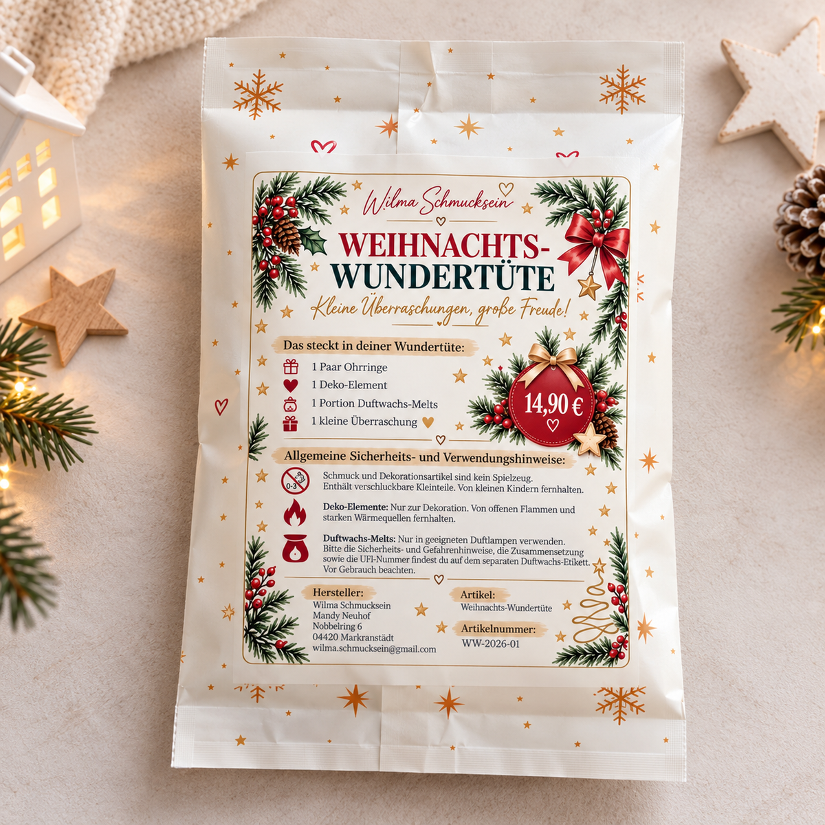 Weihnachts-Wundertüte – 4 liebevolle Handmade-Überraschungen