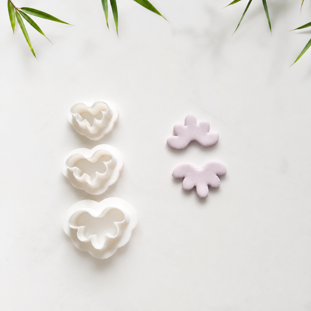 Polymer Clay Cutter -halbe Blumenkreis-