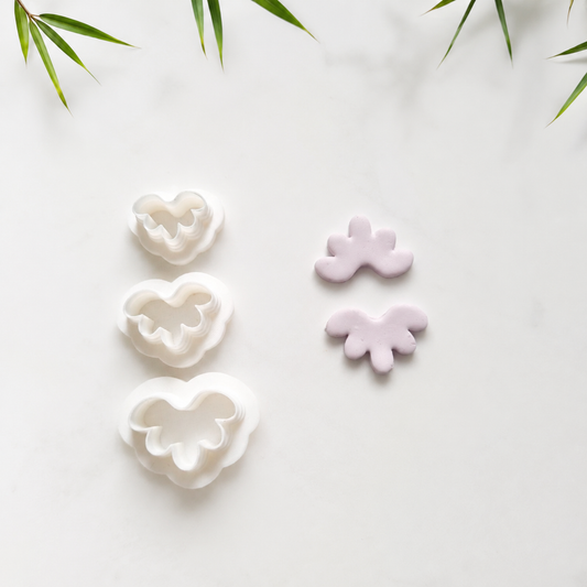 Polymer Clay Cutter -halbe Blumenkreis-
