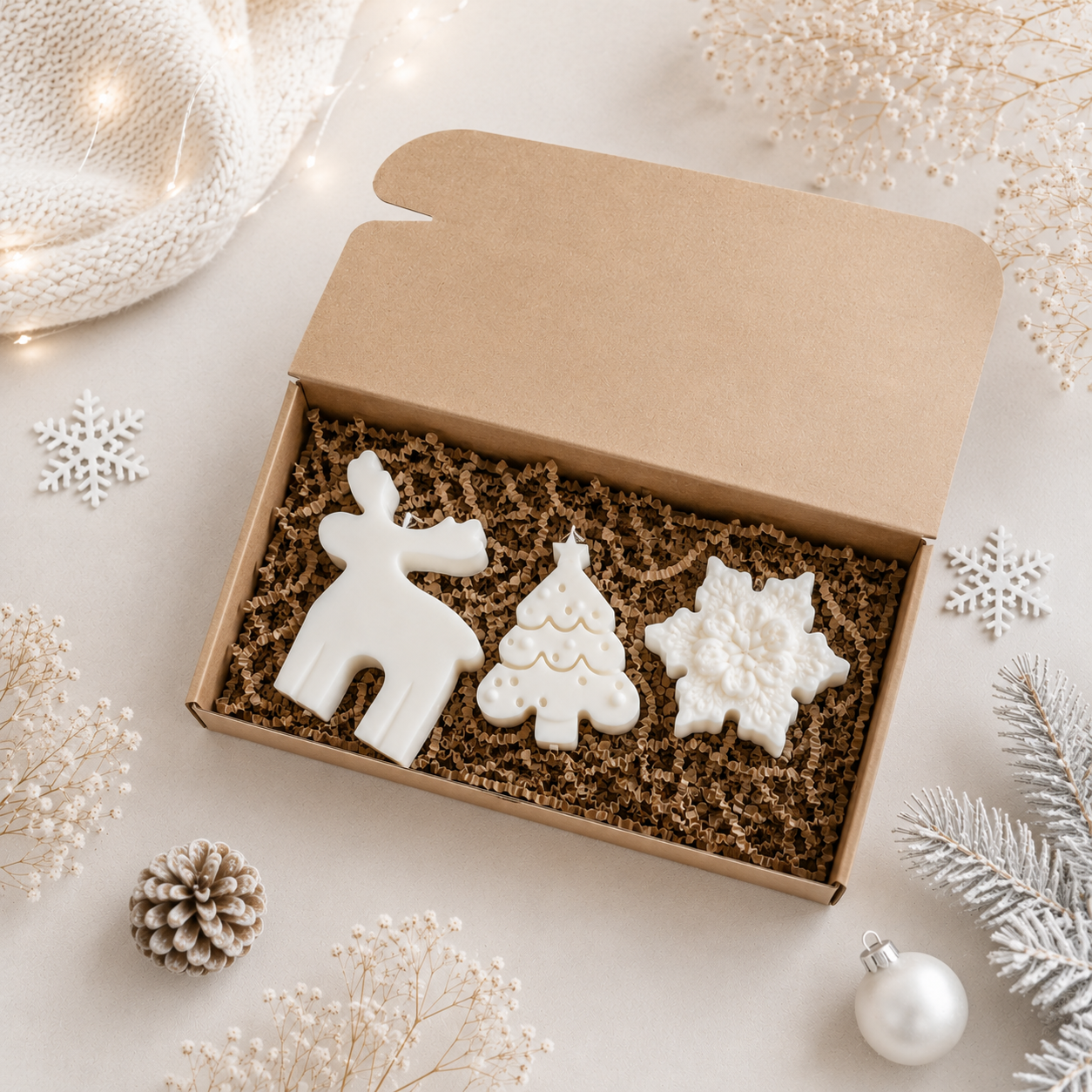 Geschenkbox Winter Kerzen I