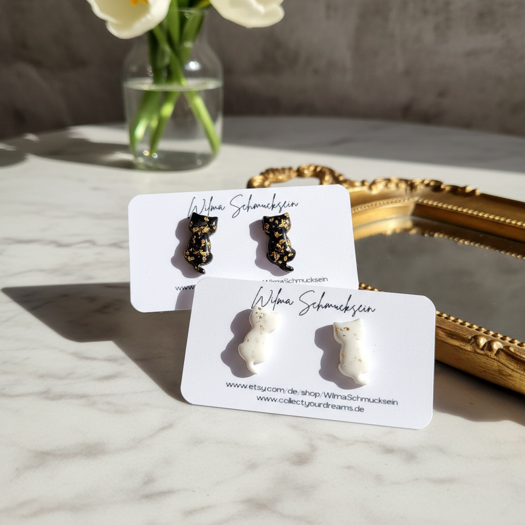 Ohrstecker kleine Katzen