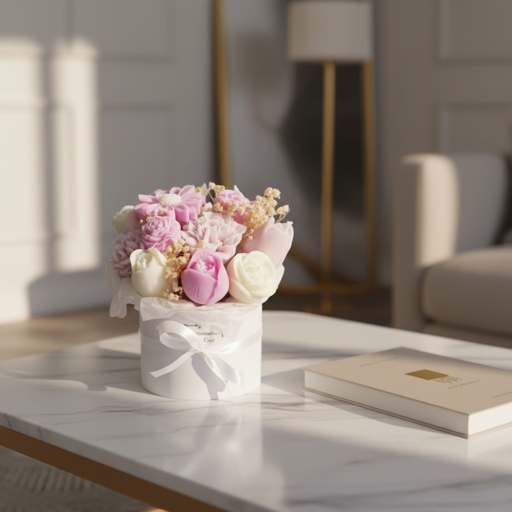 Blumenbouquet aus Kerzen
