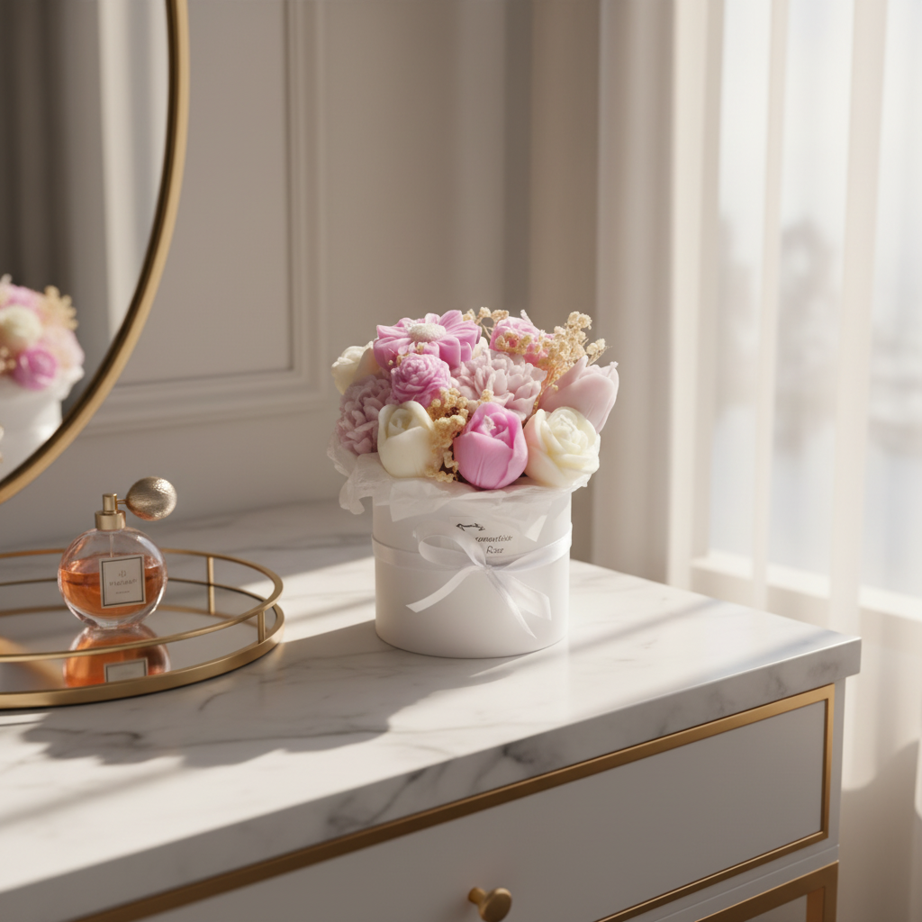 Blumenbouquet aus Kerzen
