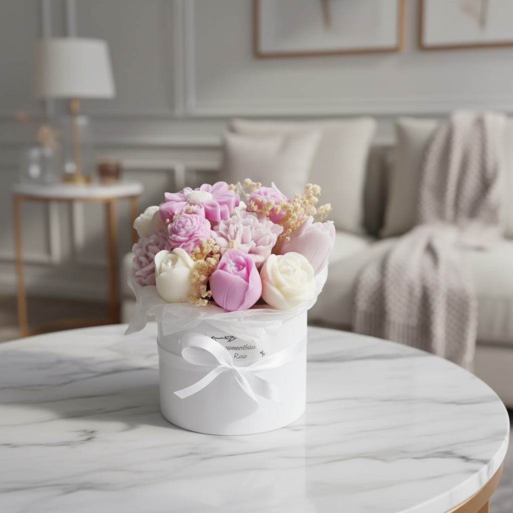 Blumenbouquet aus Kerzen