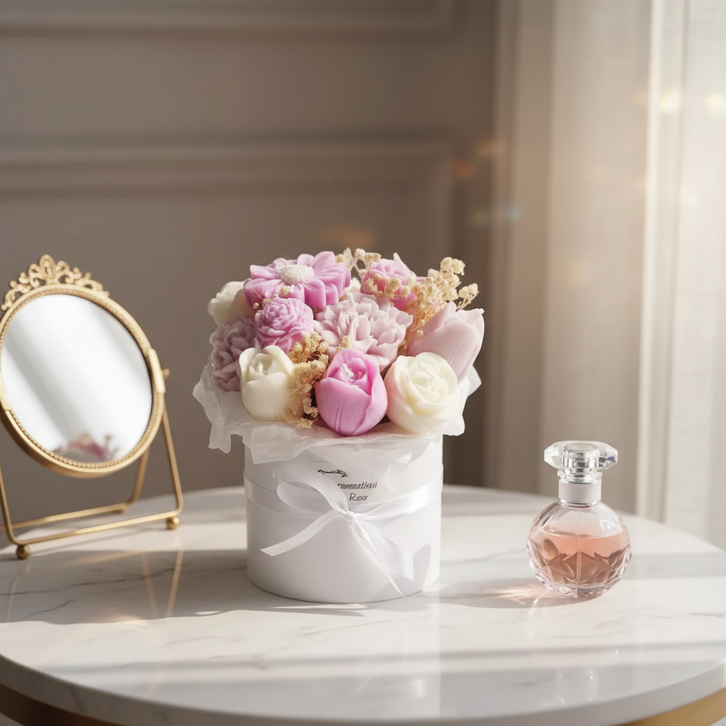 Blumenbouquet aus Kerzen