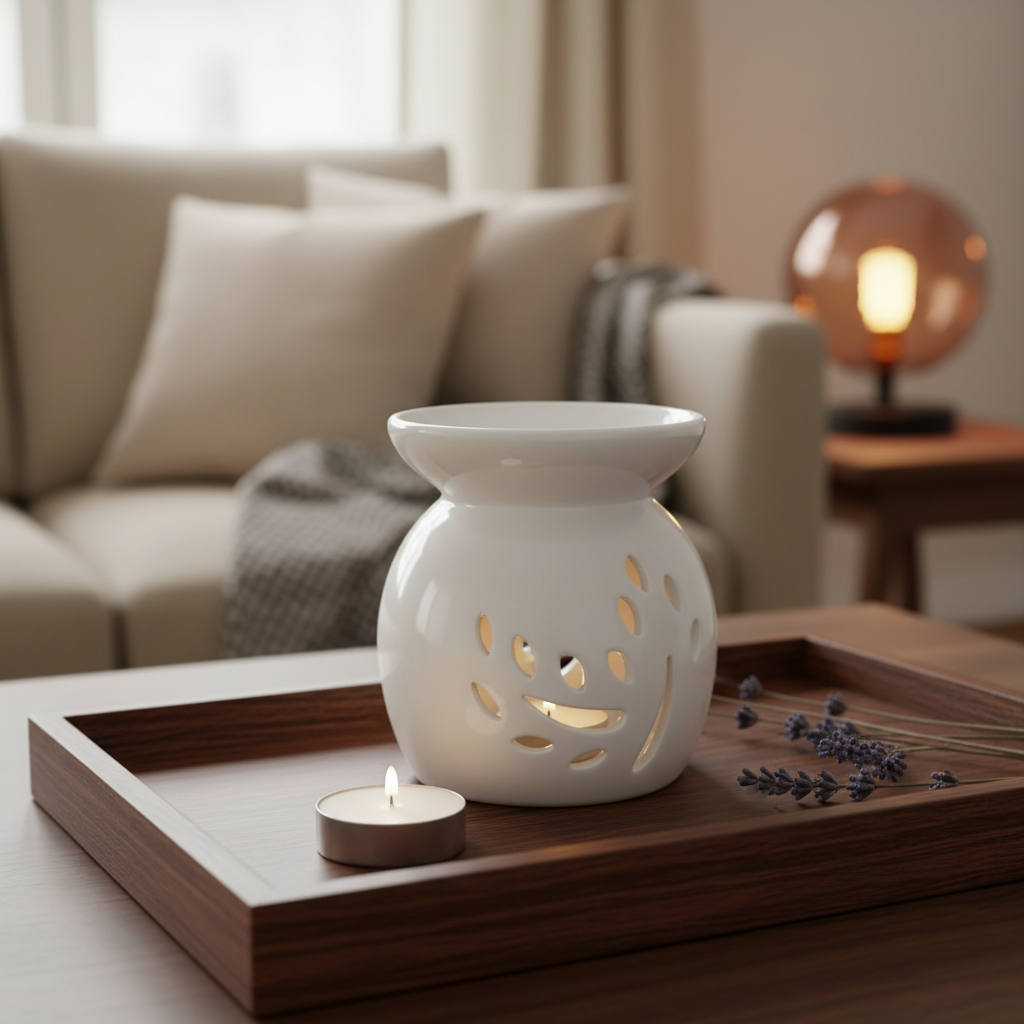 Duftlampe mit Blumen Duftmelt
