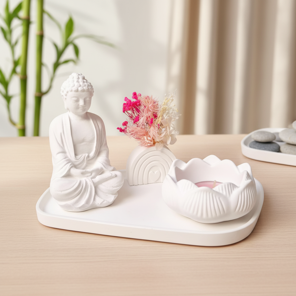 Dekotablett Set Buddha Entspannung