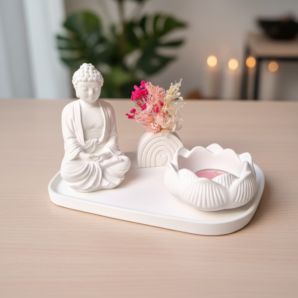 Dekotablett Set Buddha Entspannung