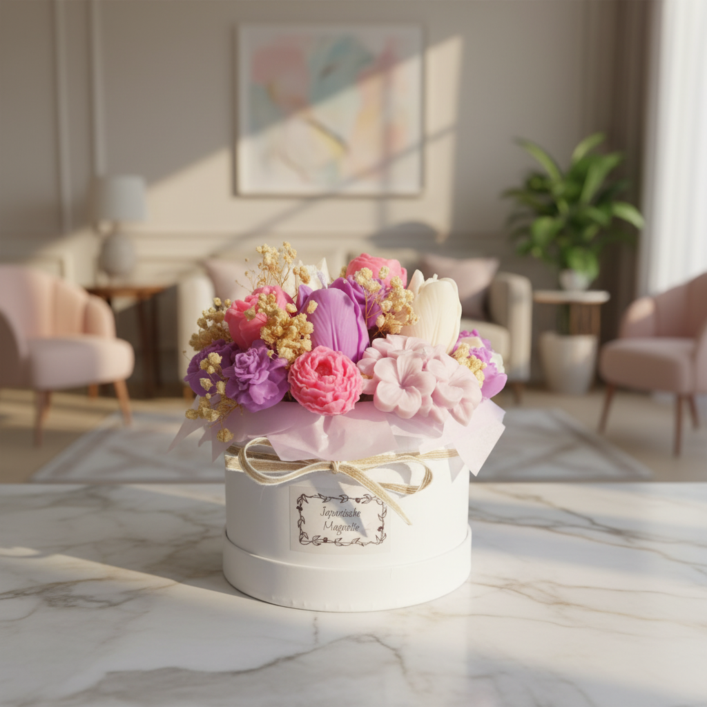 Blumenbouquet aus Kerzen