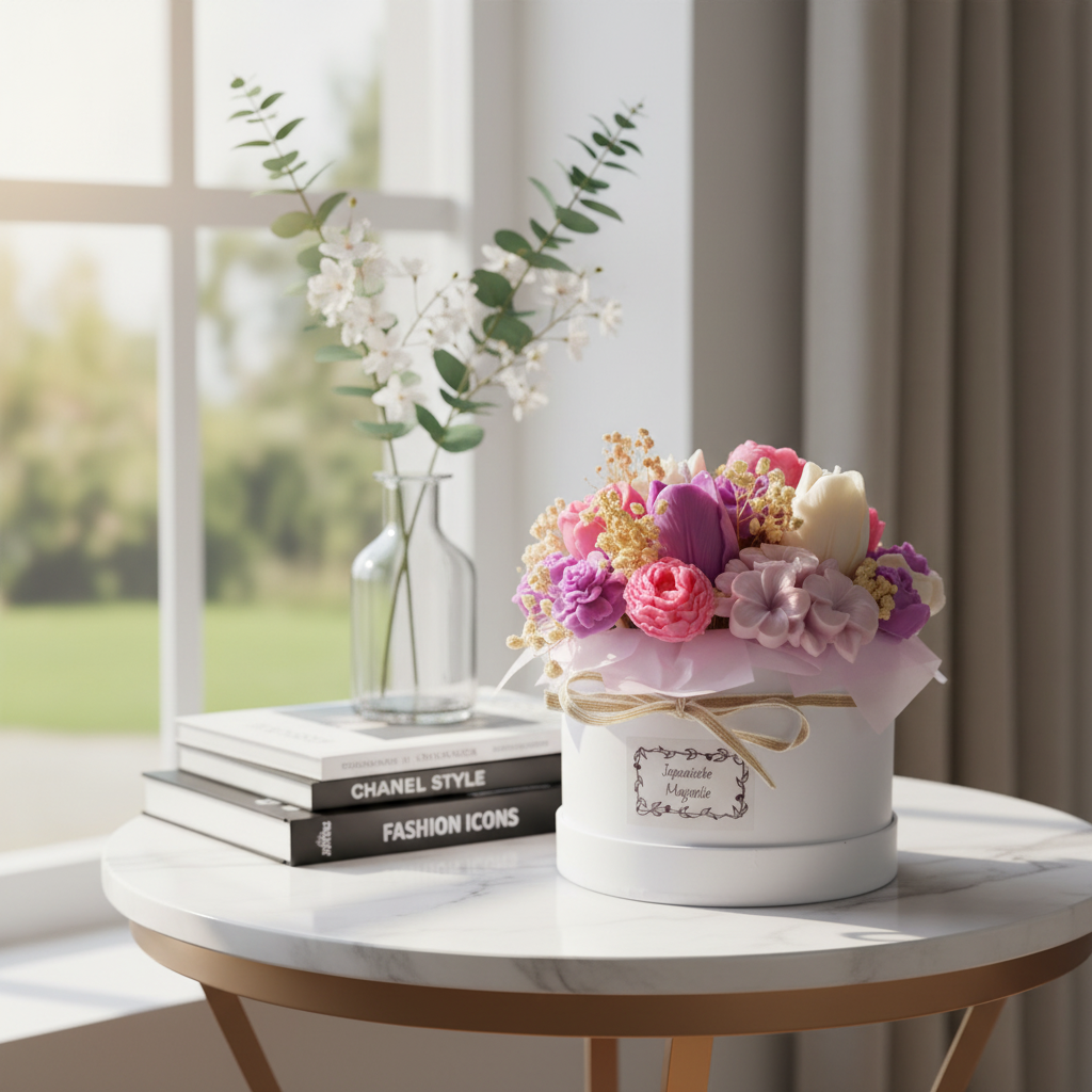 Blumenbouquet aus Kerzen
