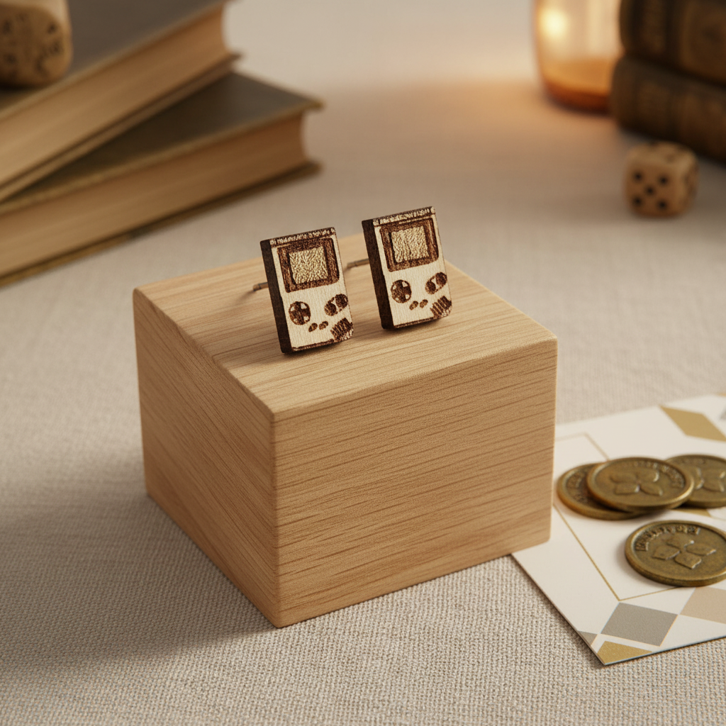 GameBoy Holz Ohrringe