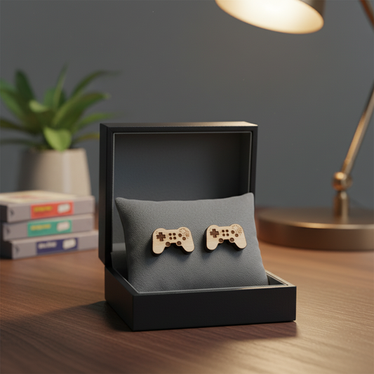 Nintendo Holz Ohrringe