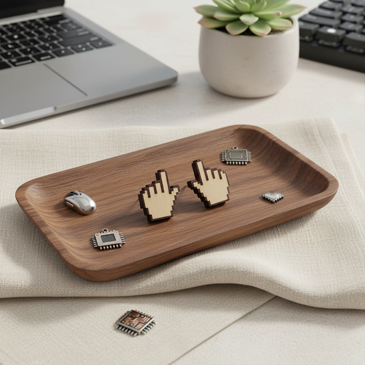 Zeigefinger Holz Ohrringe