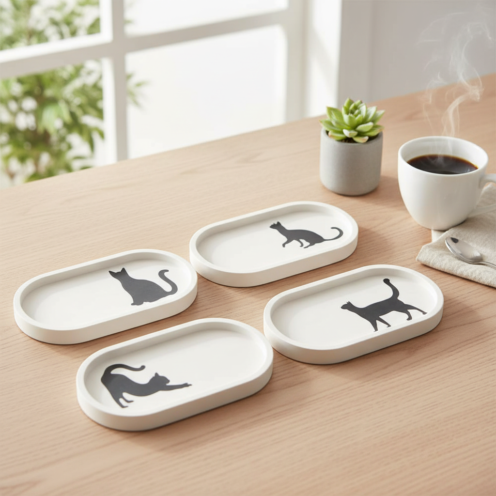 Katzen Schmucktablett Schmuckschale