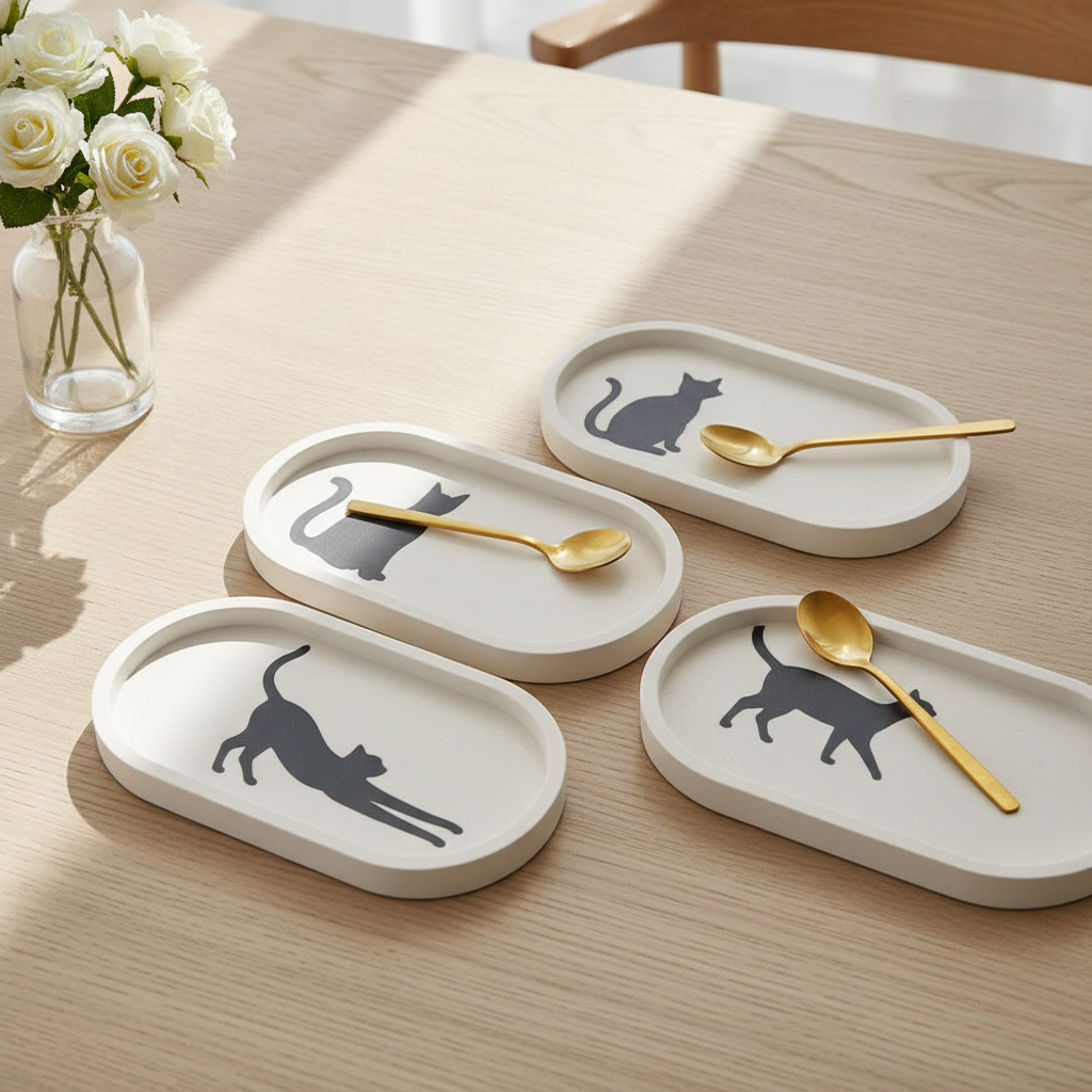 Katzen Schmucktablett Schmuckschale