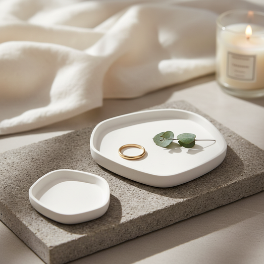 Dekotablett | Tablett Kerze | Schmuckablage