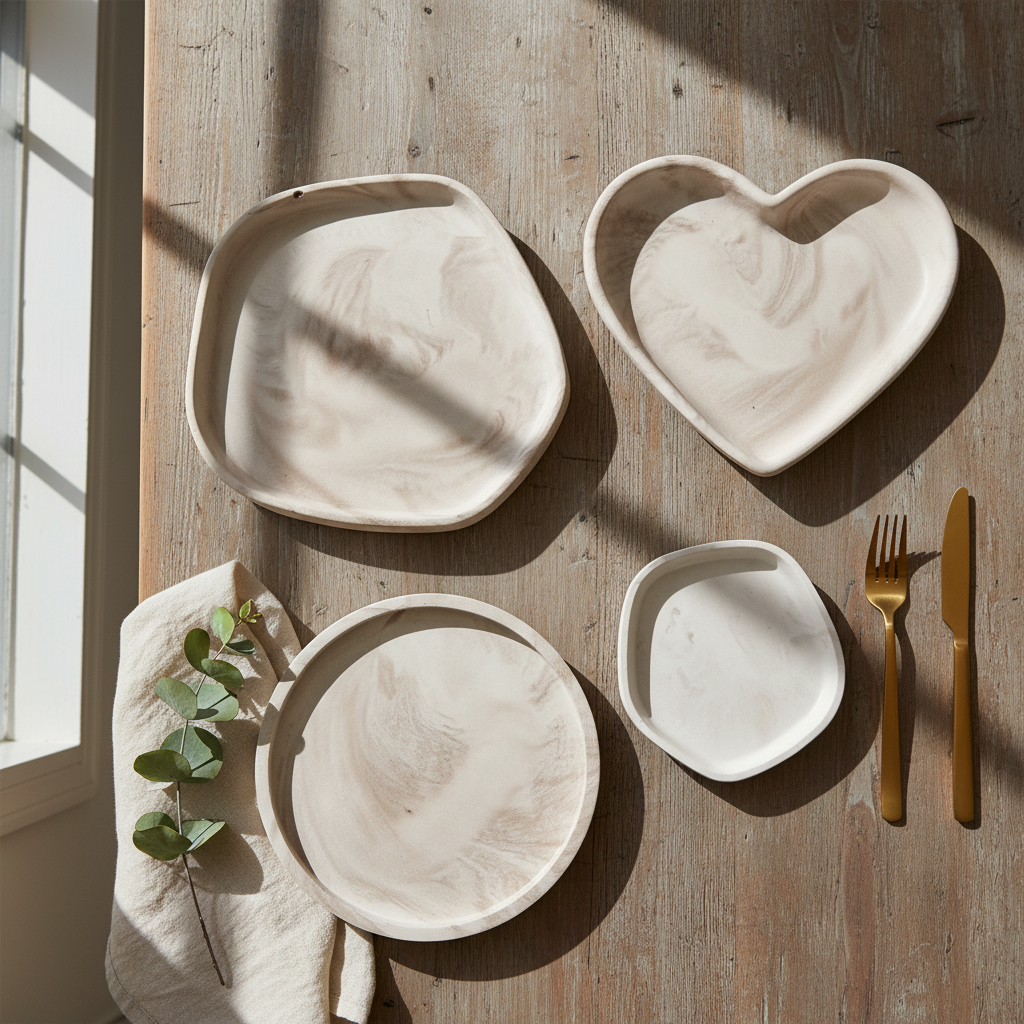 Dekotablett | Tablett Kerze | Schmuckablage