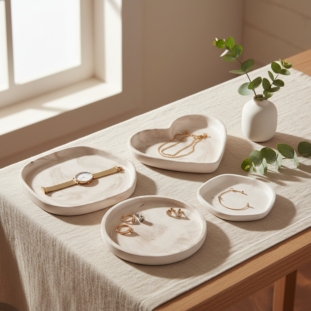 Dekotablett | Tablett Kerze | Schmuckablage