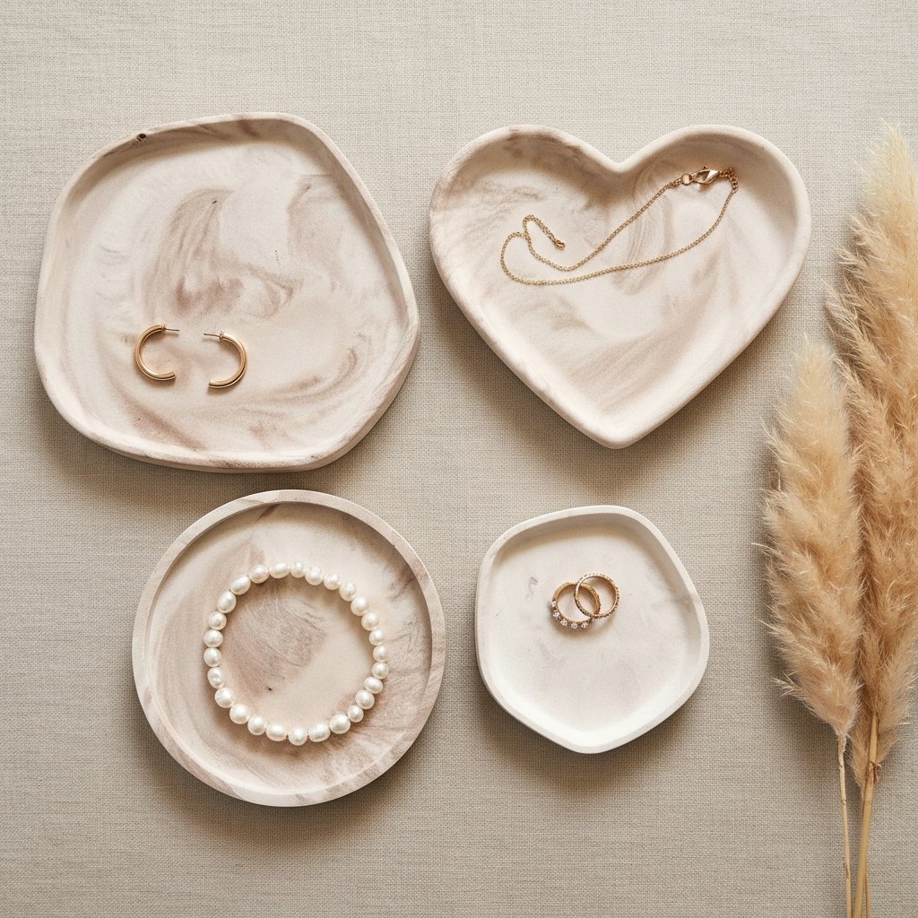 Dekotablett | Tablett Kerze | Schmuckablage