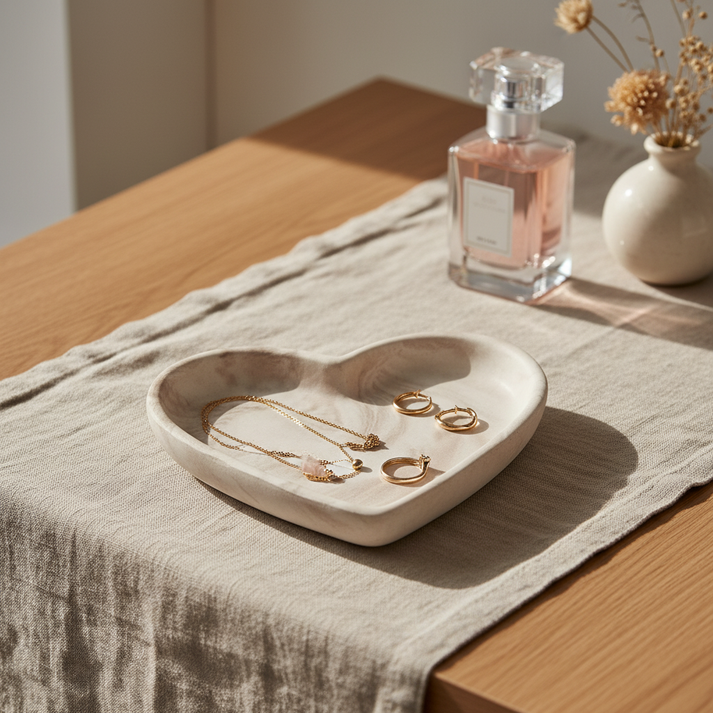 Dekotablett | Tablett Kerze | Schmuckablage