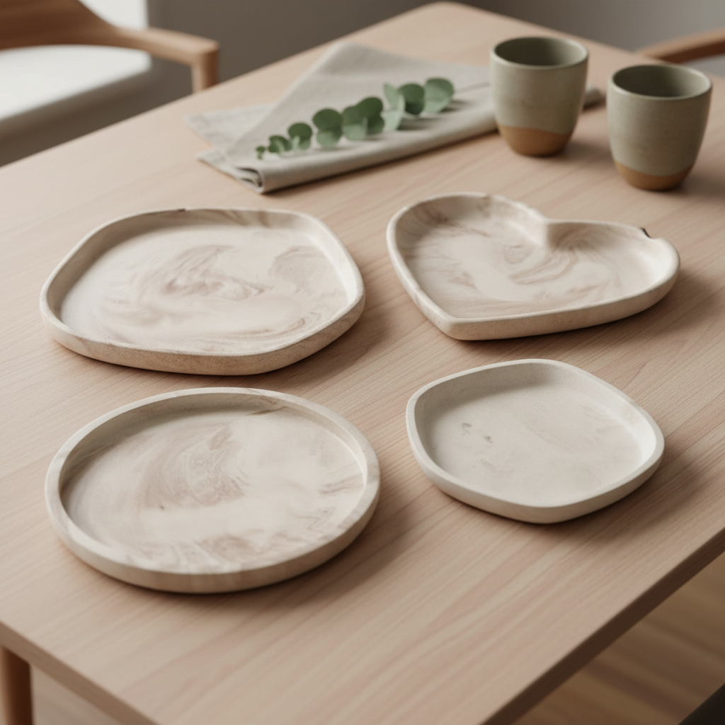 Dekotablett | Tablett Kerze | Schmuckablage