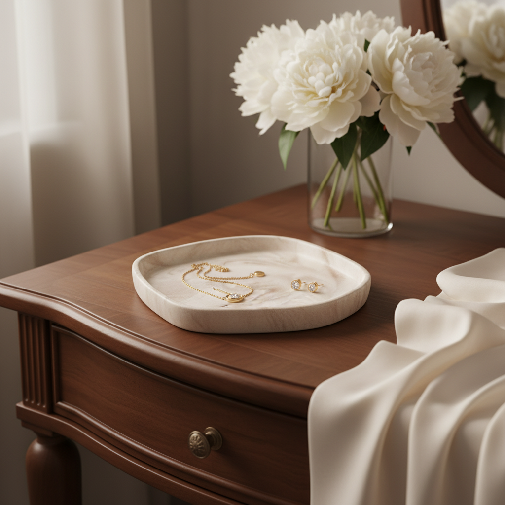 Dekotablett | Tablett Kerze | Schmuckablage