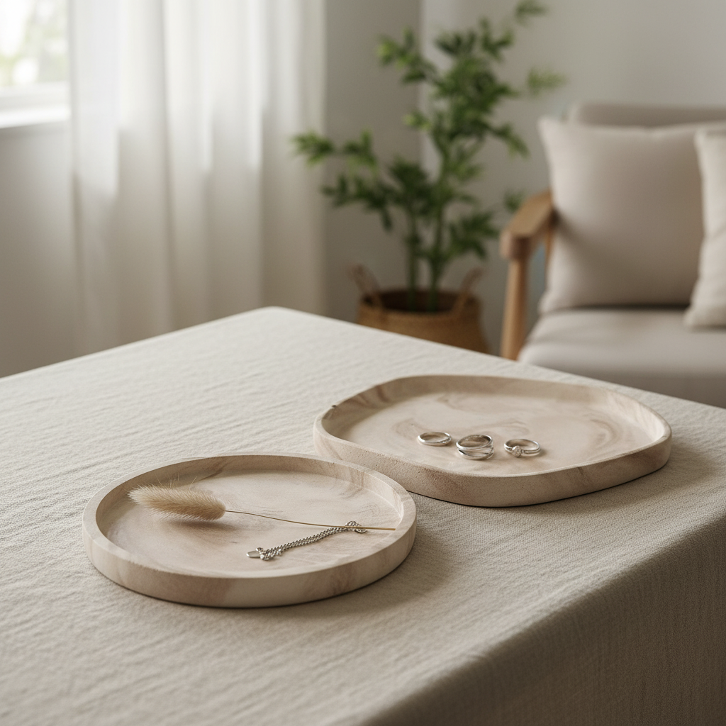 Dekotablett | Tablett Kerze | Schmuckablage