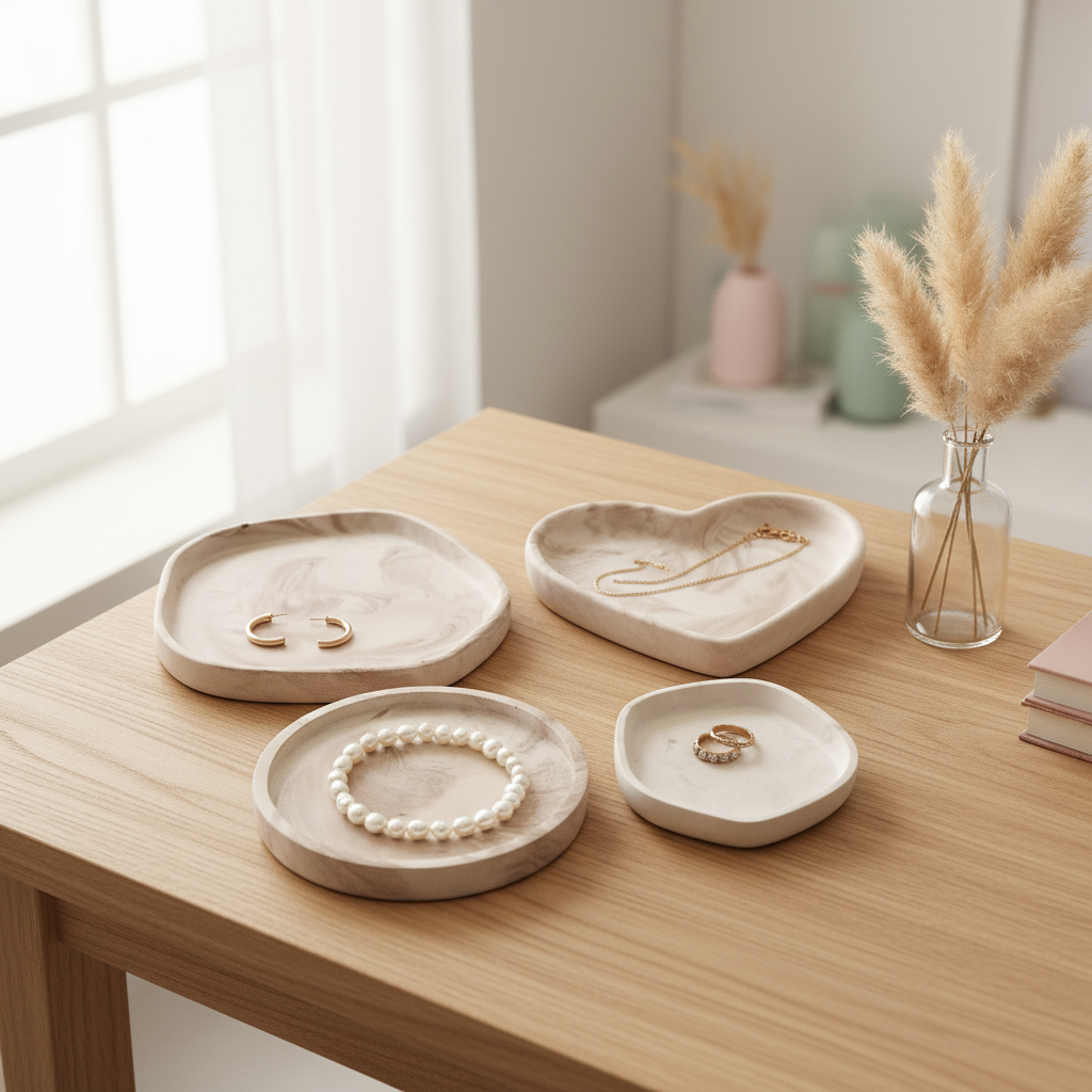 Dekotablett | Tablett Kerze | Schmuckablage