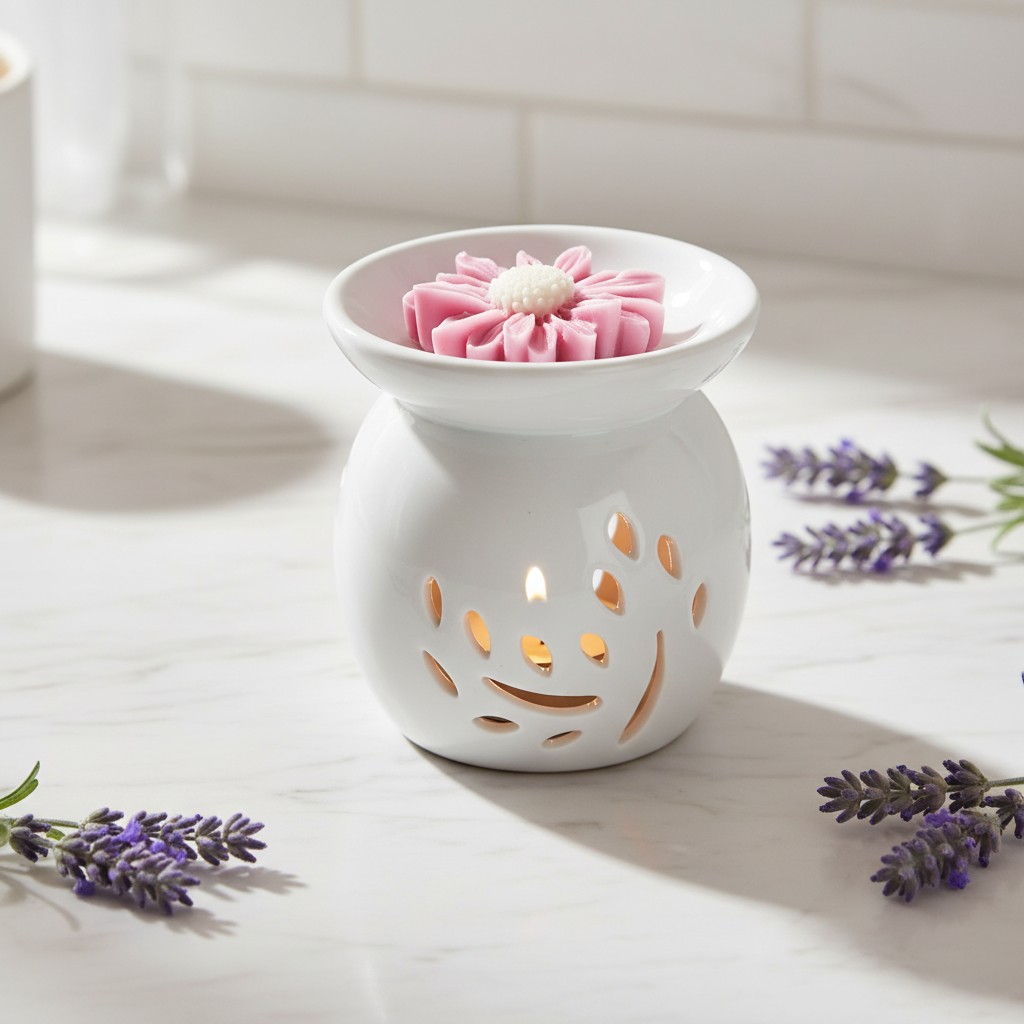 Duftlampe mit Blumen Duftmelt