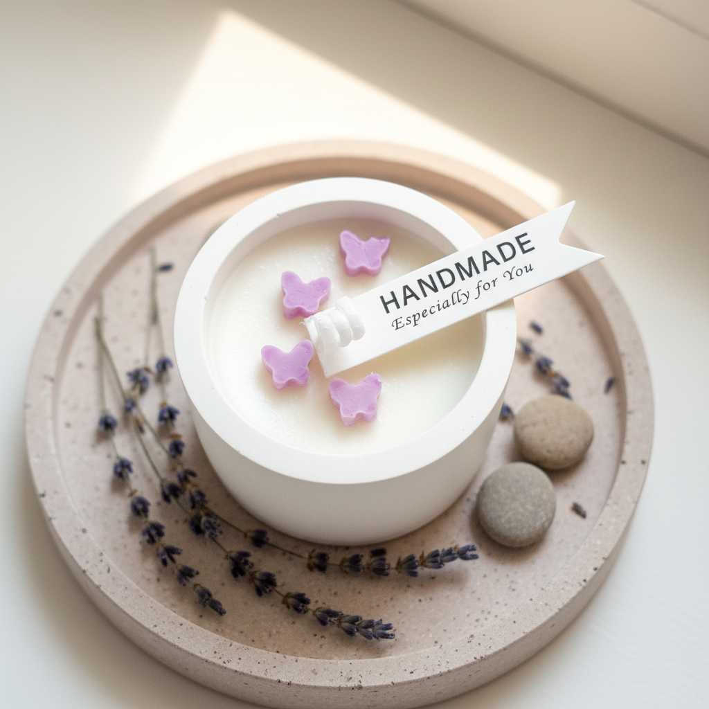vegane Sojakerze Duftkerze Schmetterling