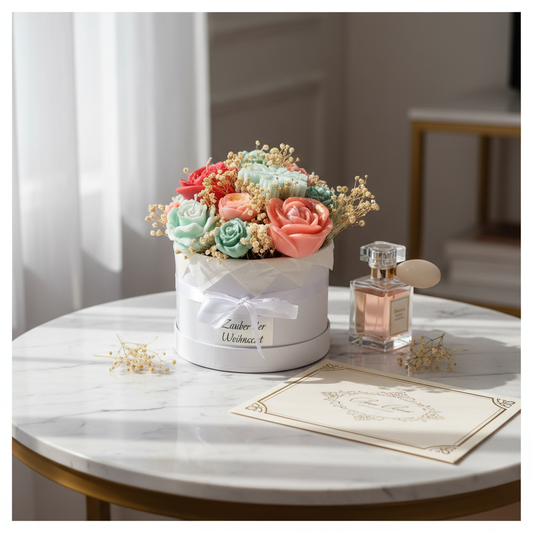 Winter Blumenbouquet aus Kerzen