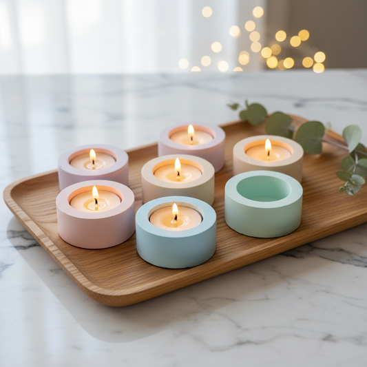 Pastell bunte Teelichthalter