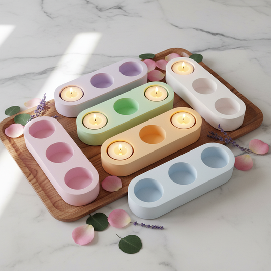 Pastell bunte Teelichthalter