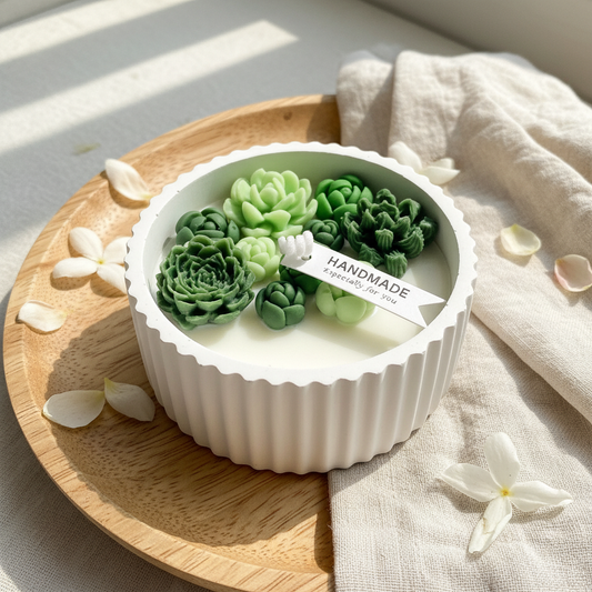 vegane Sojakerze Sukkulenten