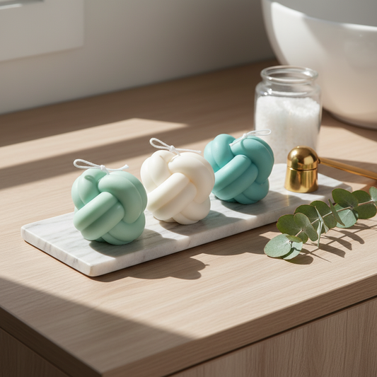 vegane Sojakerze Standkerze Duftkerze Knoten