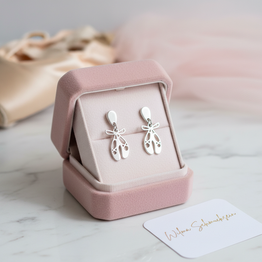 Ballettschuhe Edelstahl Ohrringe