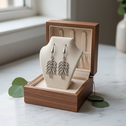 Silberfarbene Edelstahl Ohrringe