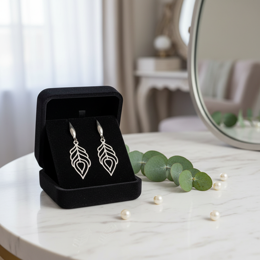 Silberfarbene Edelstahl Ohrringe