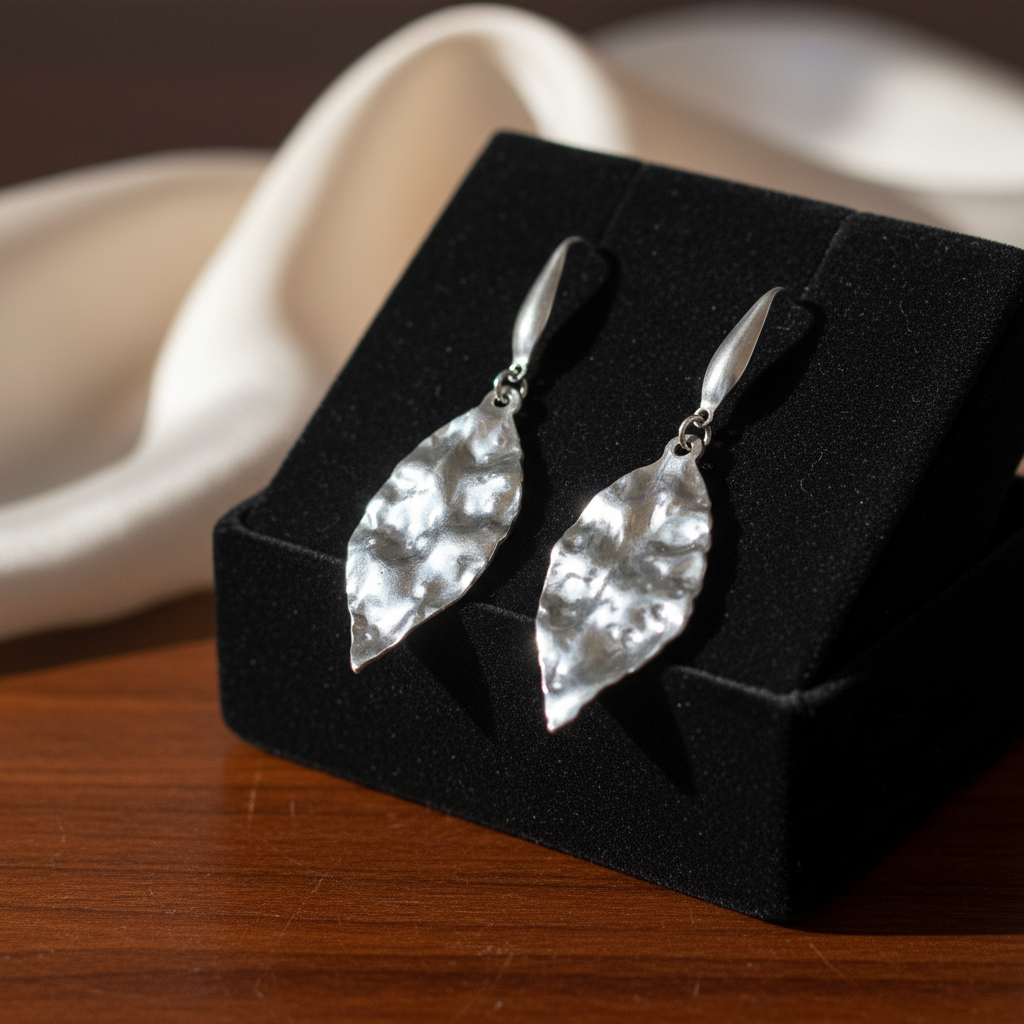 Silberfarbene Edelstahl Ohrringe