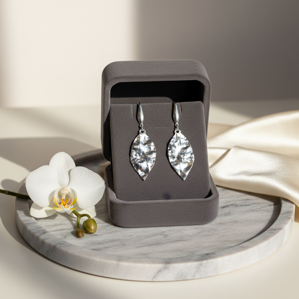 Silberfarbene Edelstahl Ohrringe