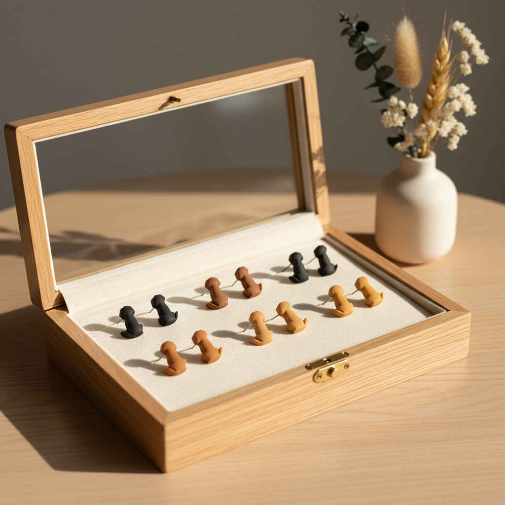 Polymer Clay Ohrstecker kleine Hunde