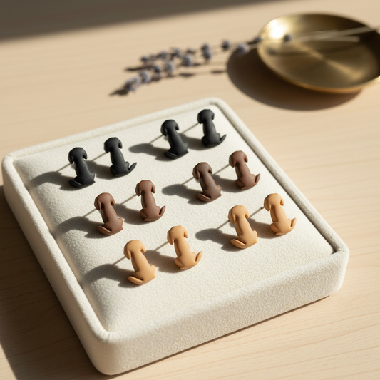 Polymer Clay Ohrstecker kleine Hunde